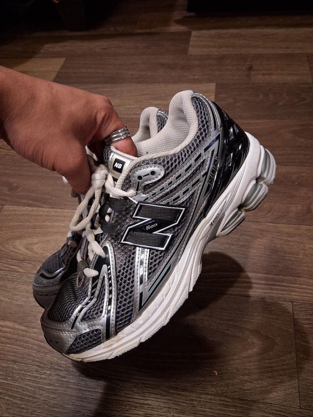New Balance 1906 Hook & Loop Wide 'Silver Black Sz 5